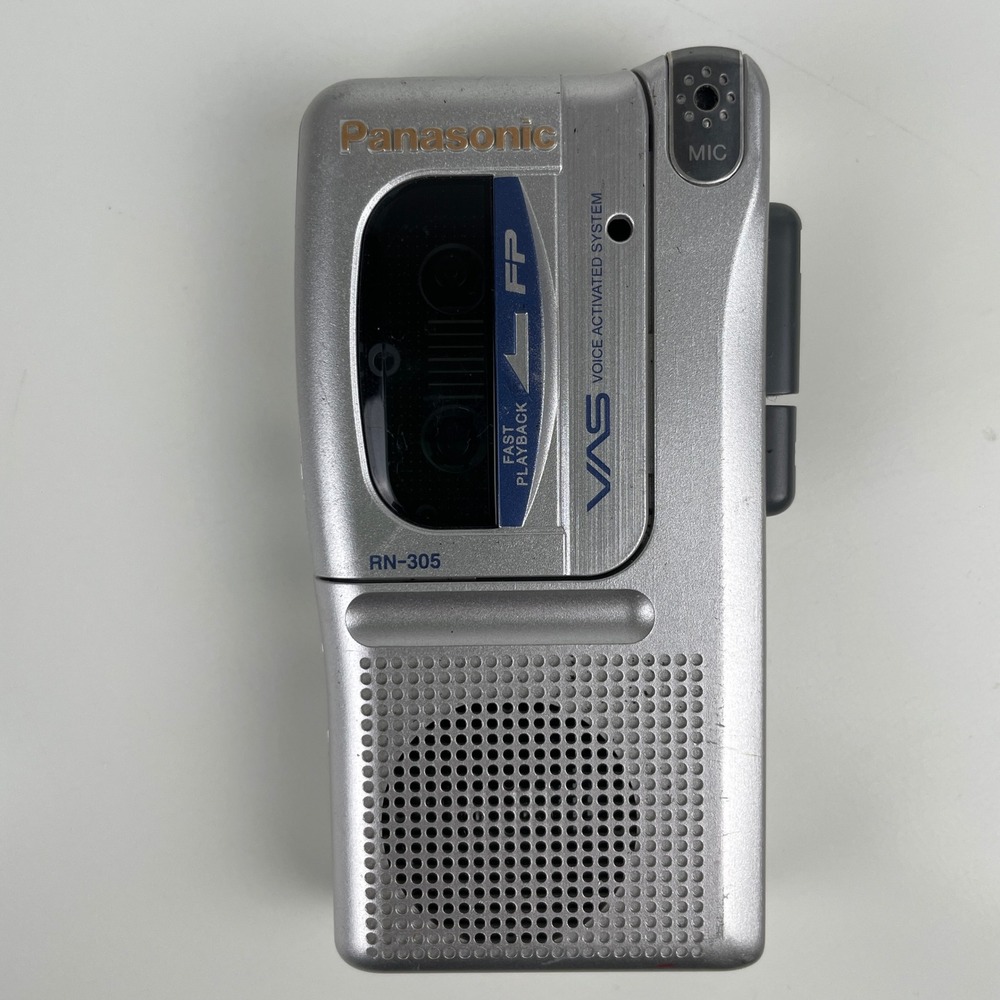 Panasonic RN-305 Silver Microcassette Recorder VAS Voice Activated Fast Playback